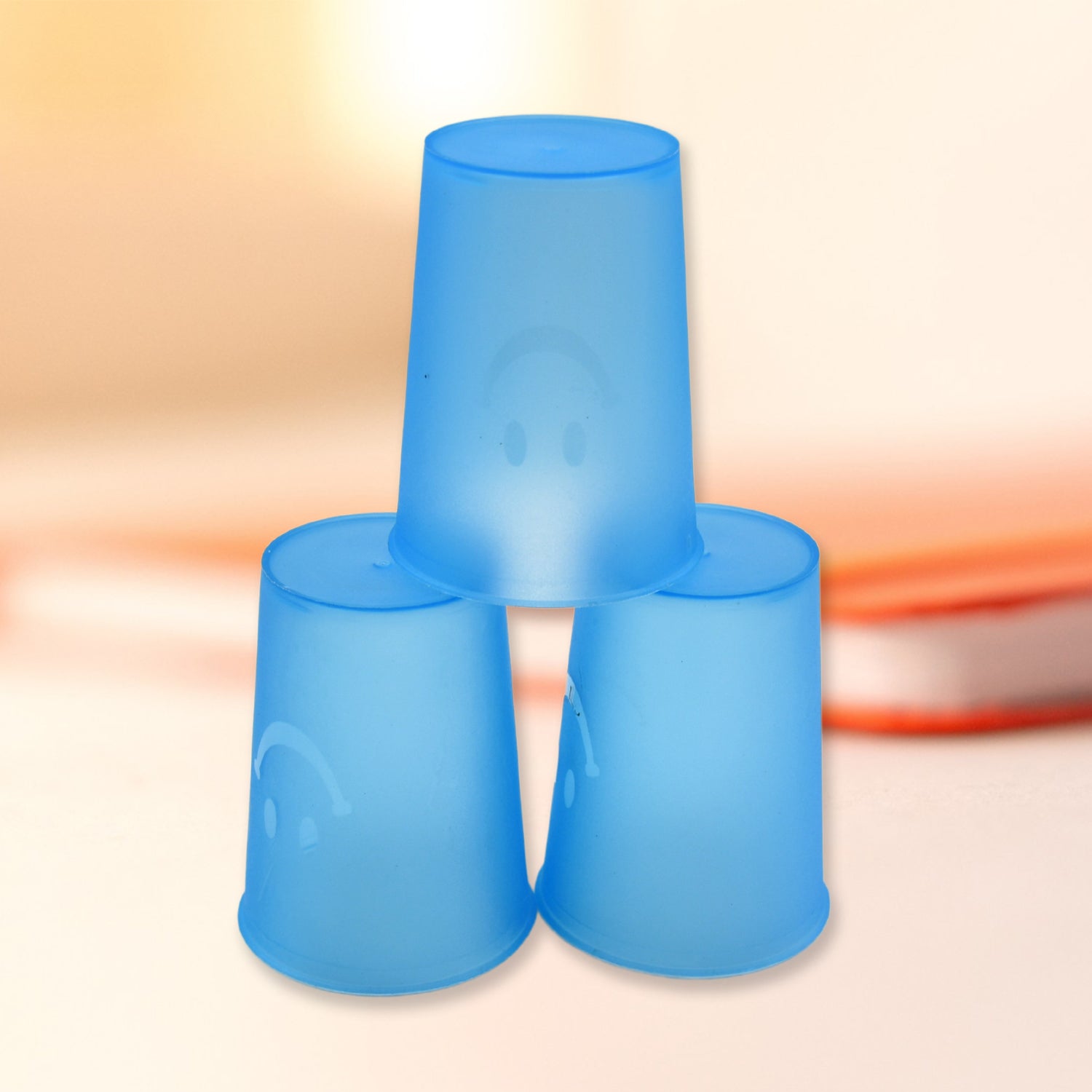 Reusable Plastic Drinking Tumblers - 4-Piece Transparent Water Cup Set for Kitchen & Dining Reusable Plastic Drinking Tumblers - 4-Piece Transparent Water Cup Set for Kitchen & Dining